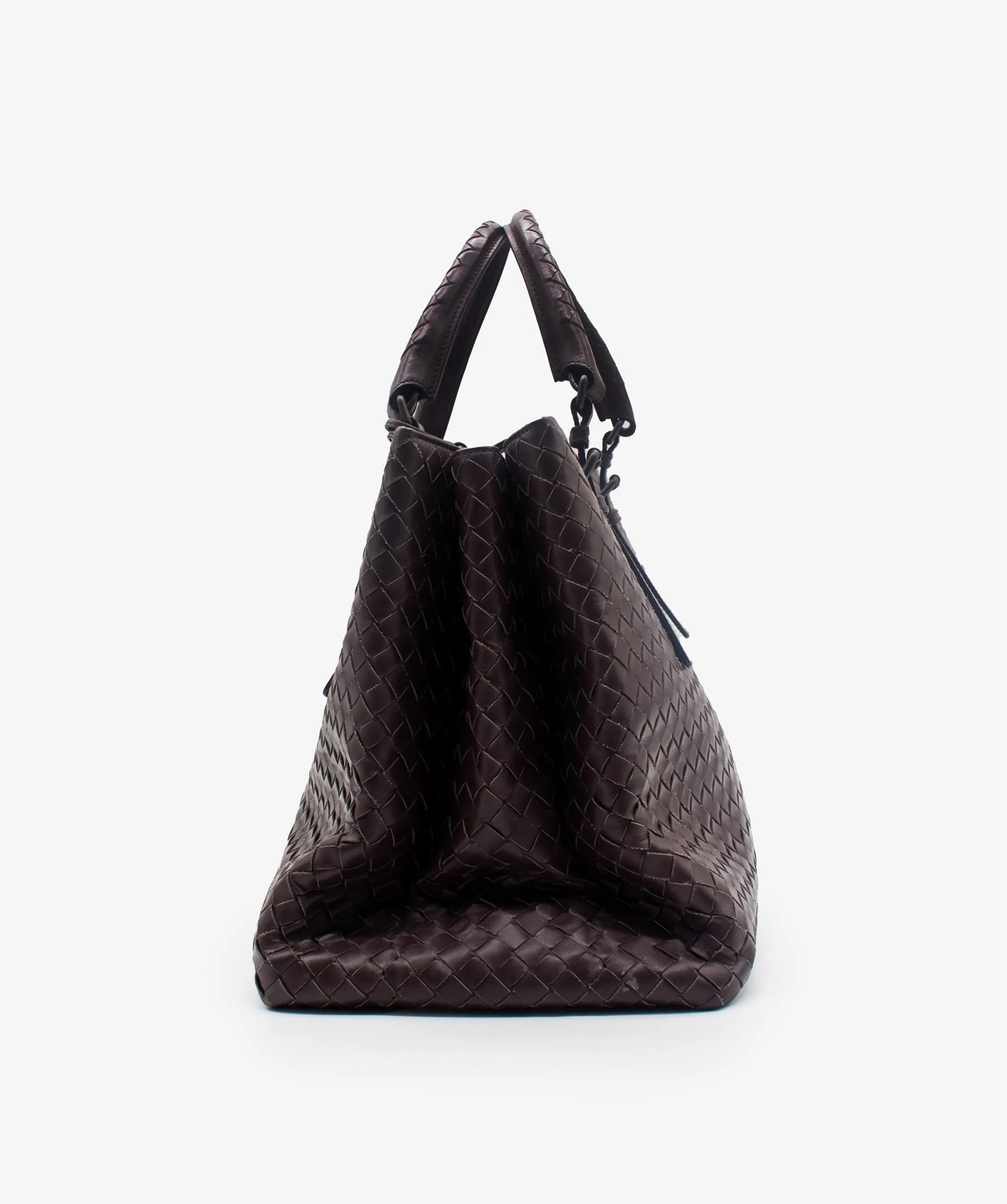 Bottega Veneta Brown Intrecciato Rome Tote – OL2016