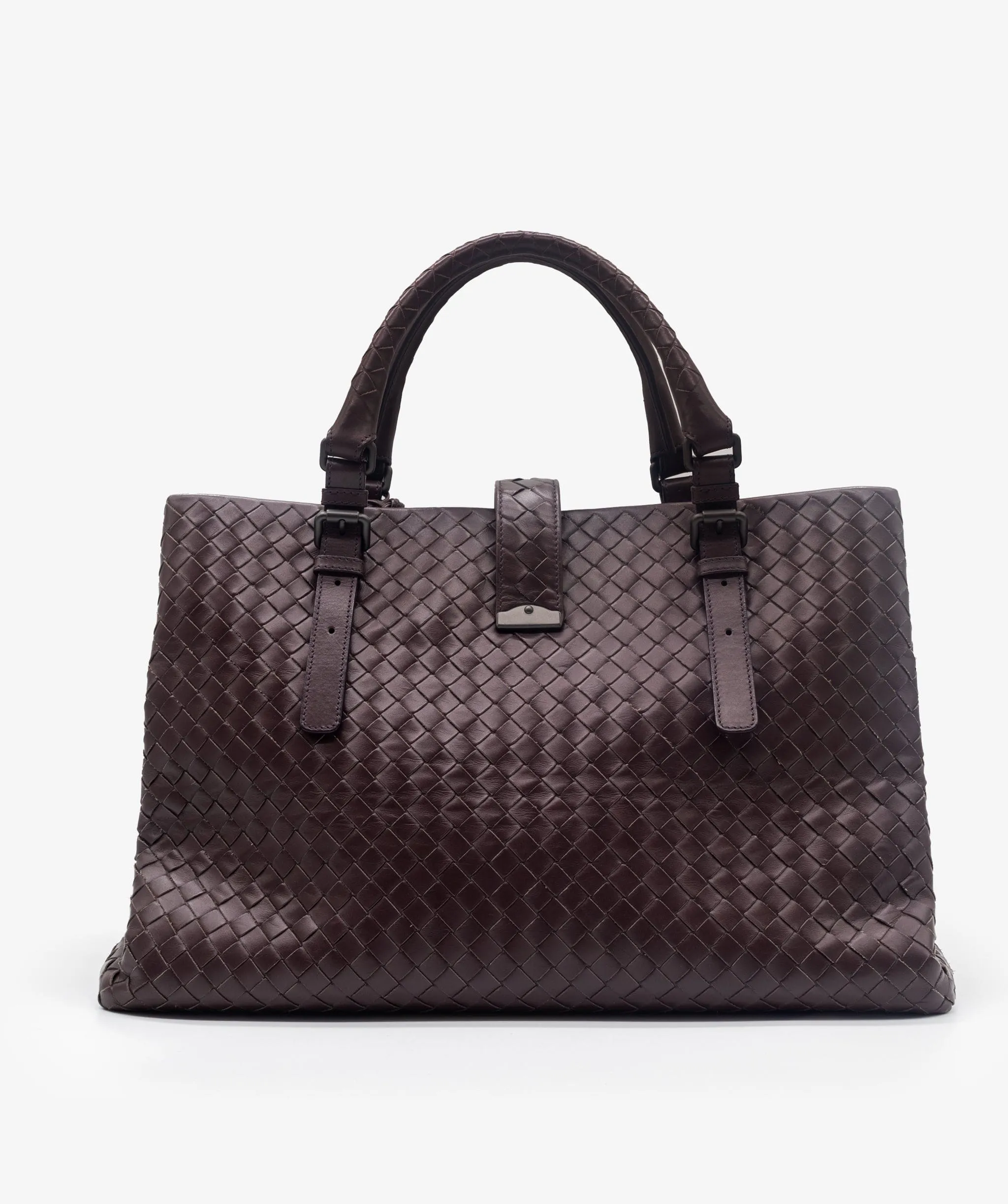 Bottega Veneta Brown Intrecciato Rome Tote – OL2016