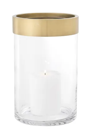 Brass Clear Glass Hurricane | Eichholtz Vertex S