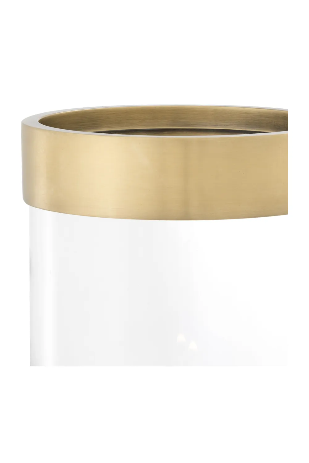 Brass Clear Glass Hurricane | Eichholtz Vertex S
