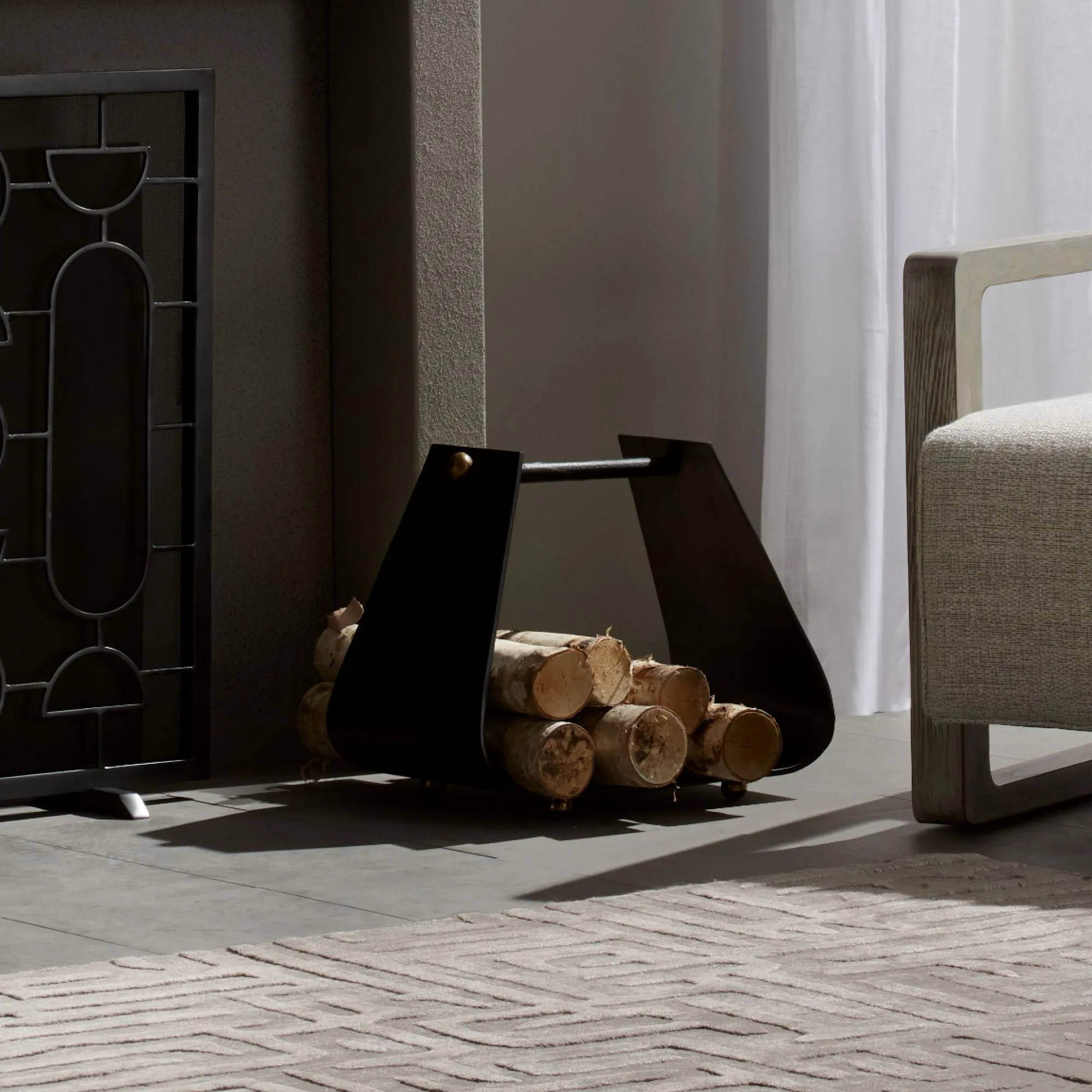 Bridges Fireplace Basket
