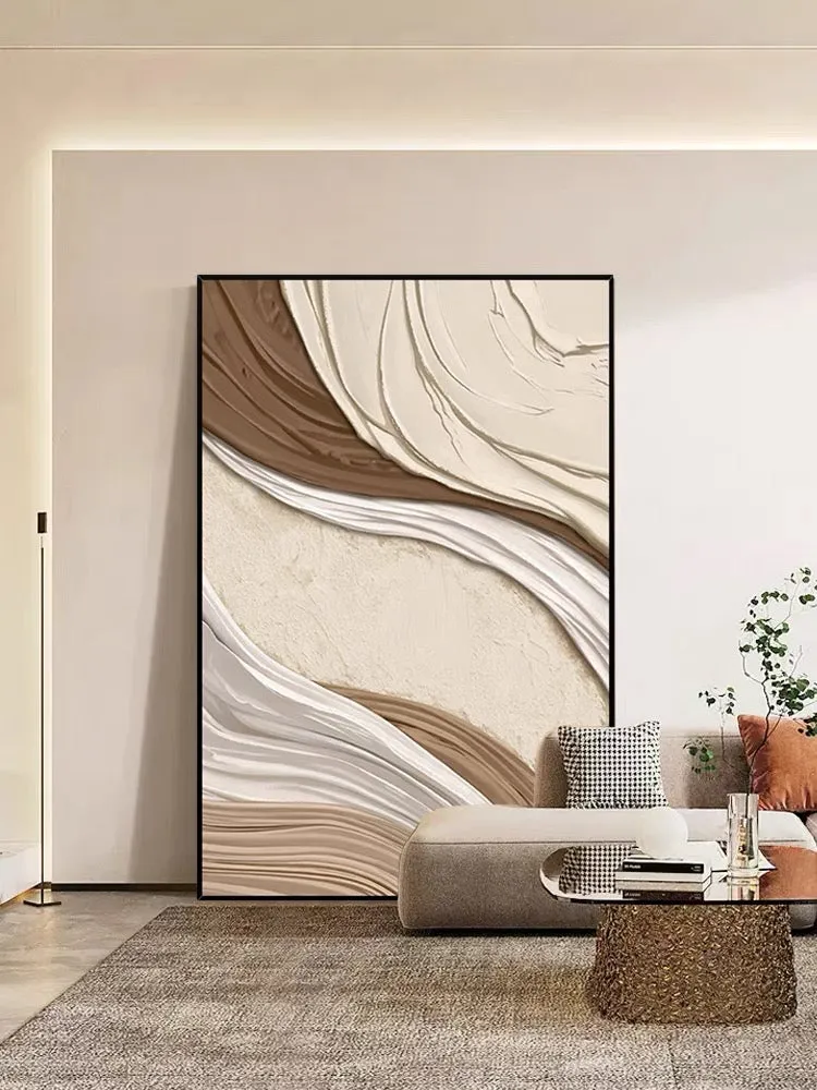 Brown and Cream Textured Wall Art