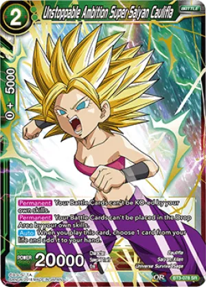 BT3-078 Unstoppable Ambition Super Saiyan Caulifla
