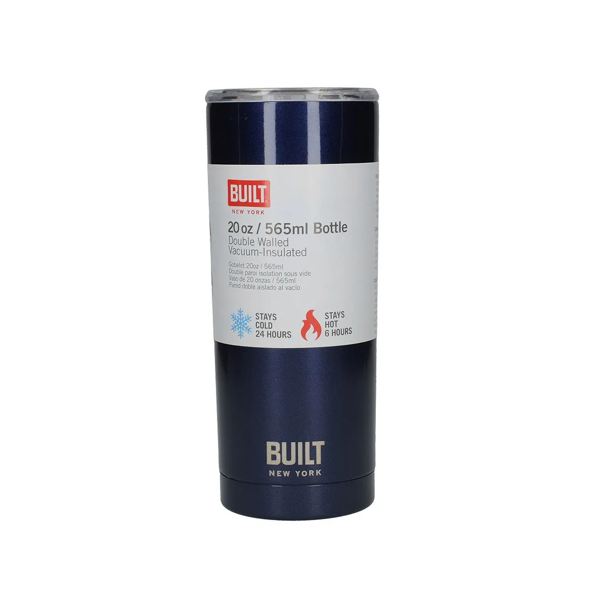 Built Double Wall Insulated Water Tumbler Metallic 590ml