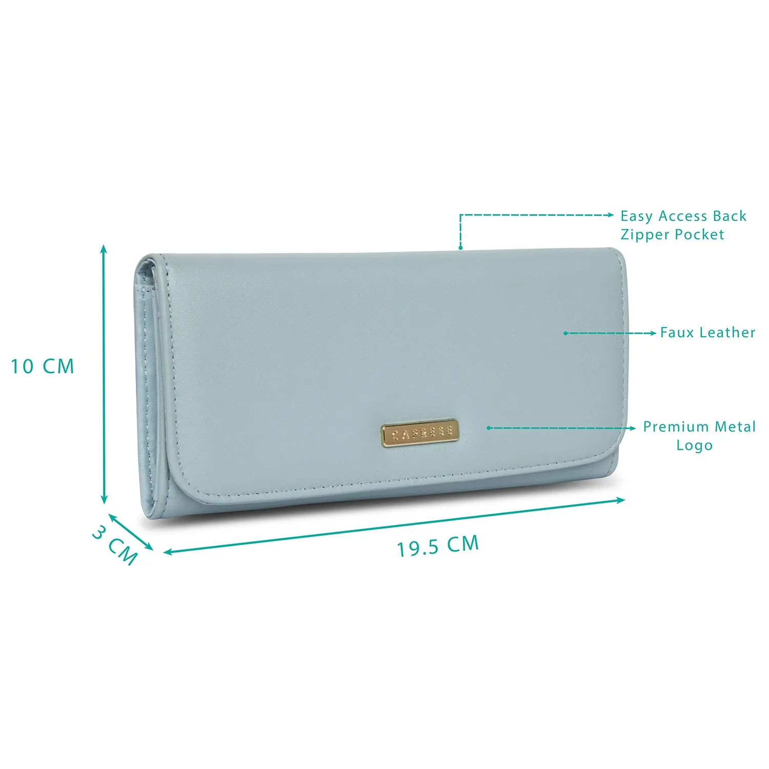 Caprese Remy Flap Wallet Large Blue