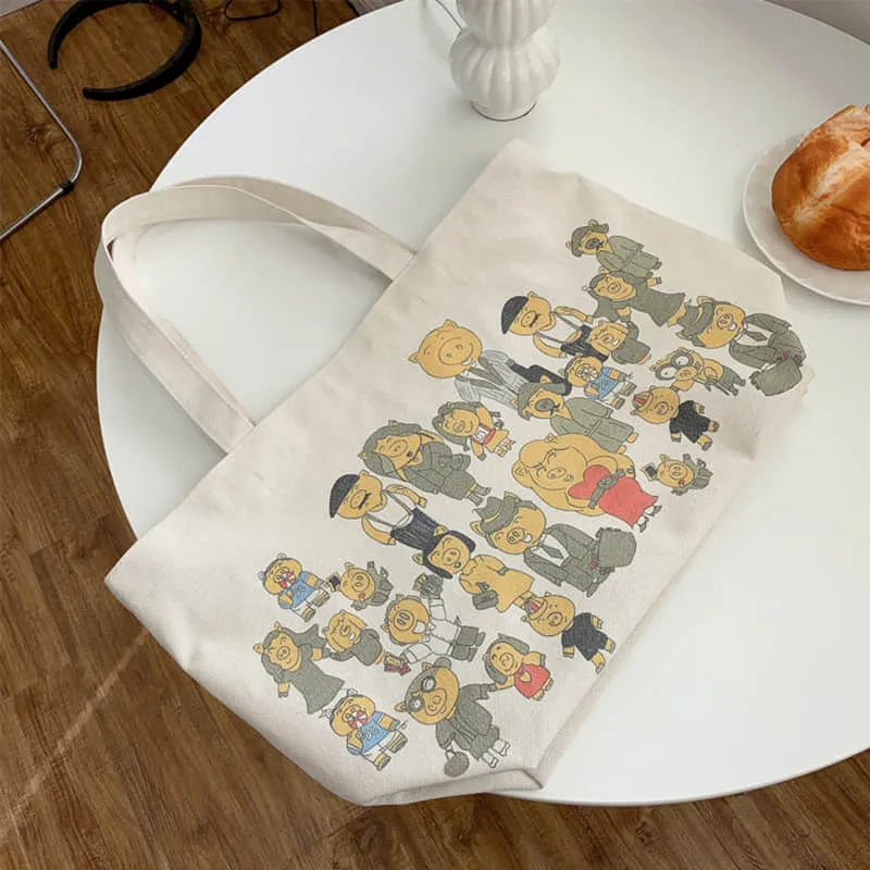 Cartoon anime cloth bag shoulder tote bag