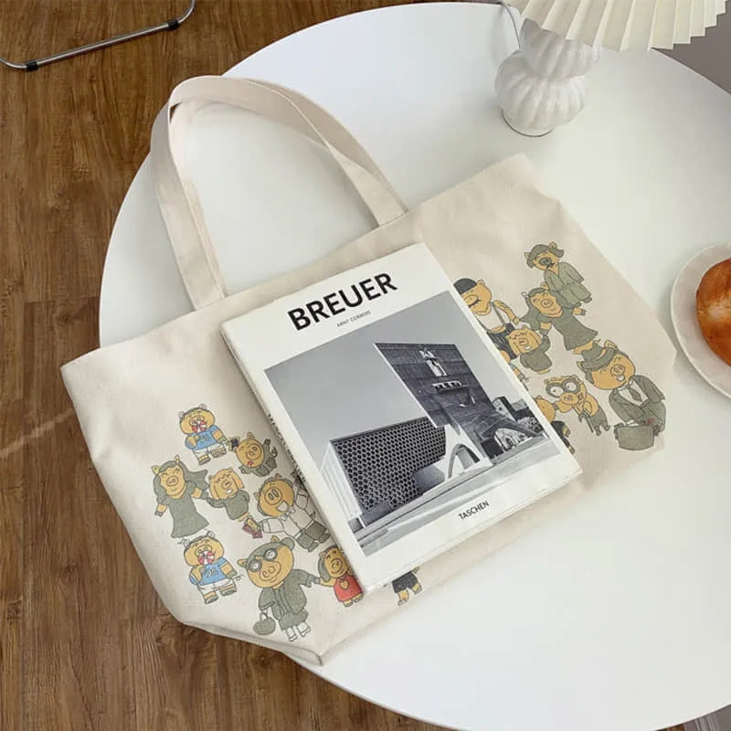 Cartoon anime cloth bag shoulder tote bag