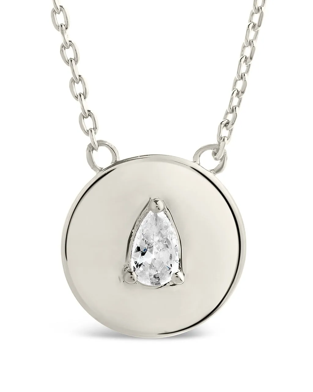 Cassie CZ Circle Pendant Necklace