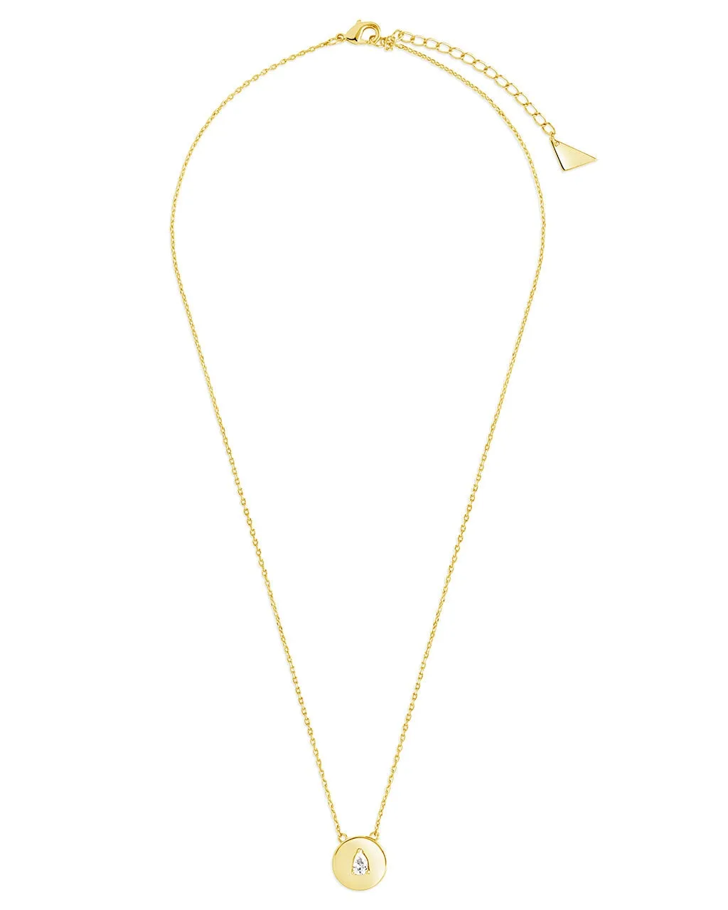 Cassie CZ Circle Pendant Necklace