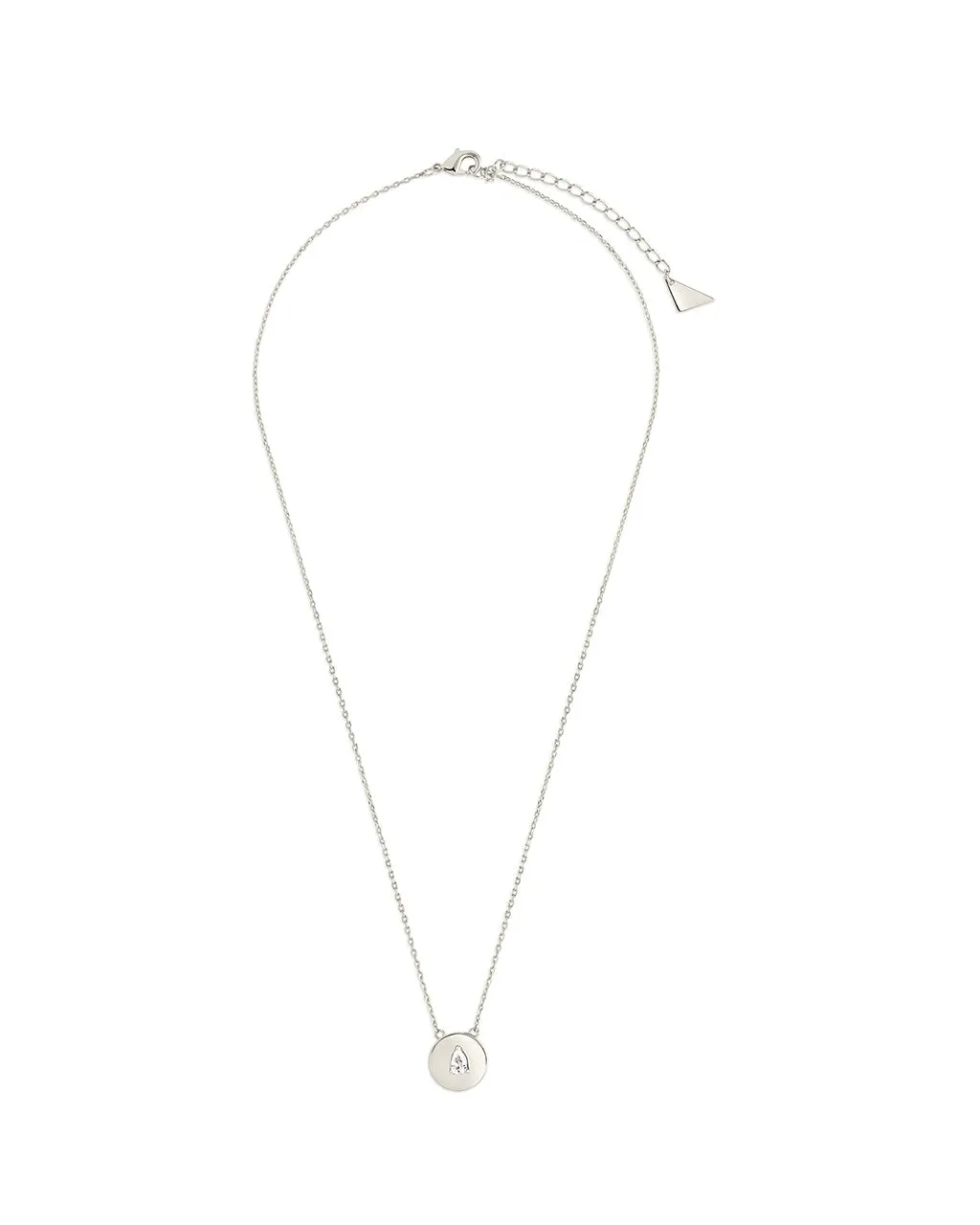 Cassie CZ Circle Pendant Necklace