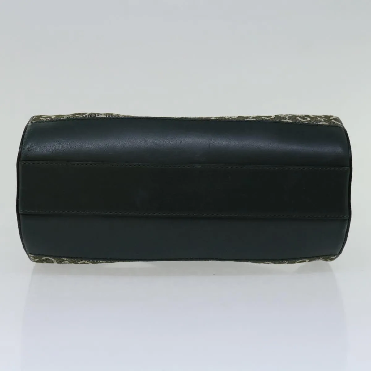 CELINE C Macadam Canvas Shoulder Bag Green Auth 66346