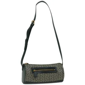 CELINE C Macadam Canvas Shoulder Bag Green Auth 66346