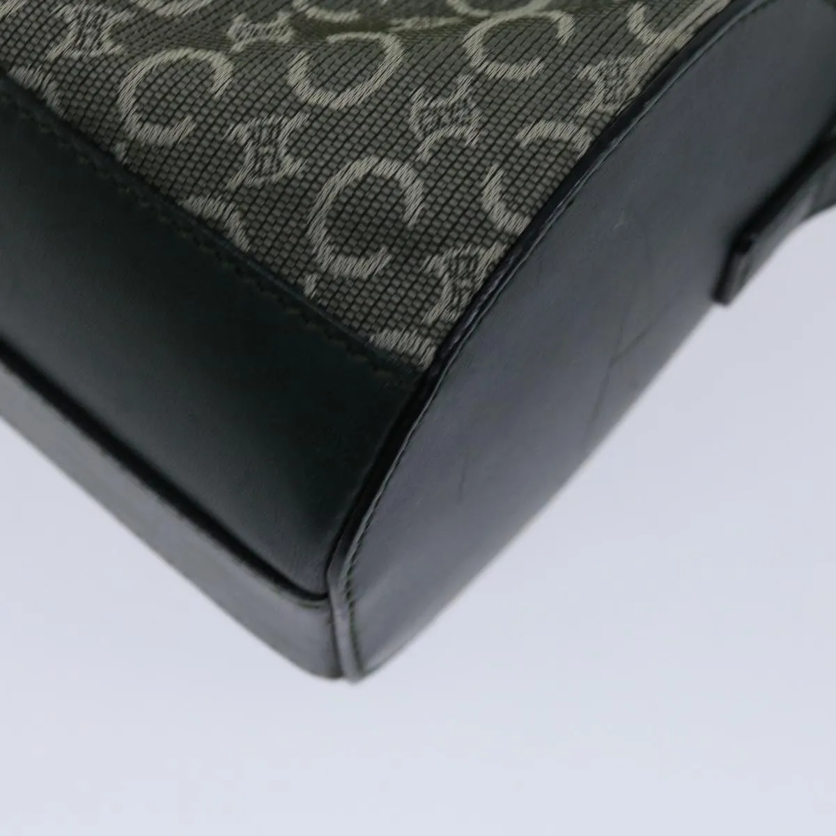 CELINE C Macadam Canvas Shoulder Bag Green Auth 66346