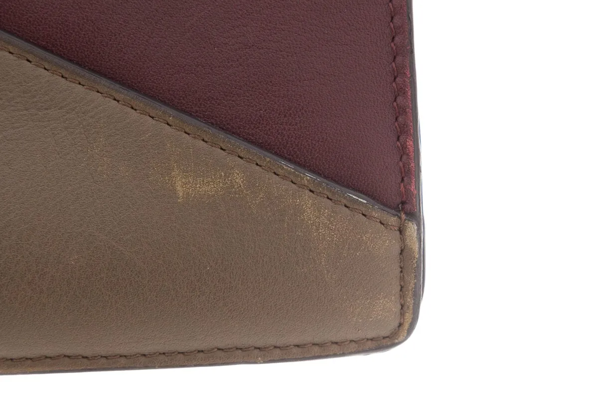 Celine Maroon & Grey Flap Envelope Handbag