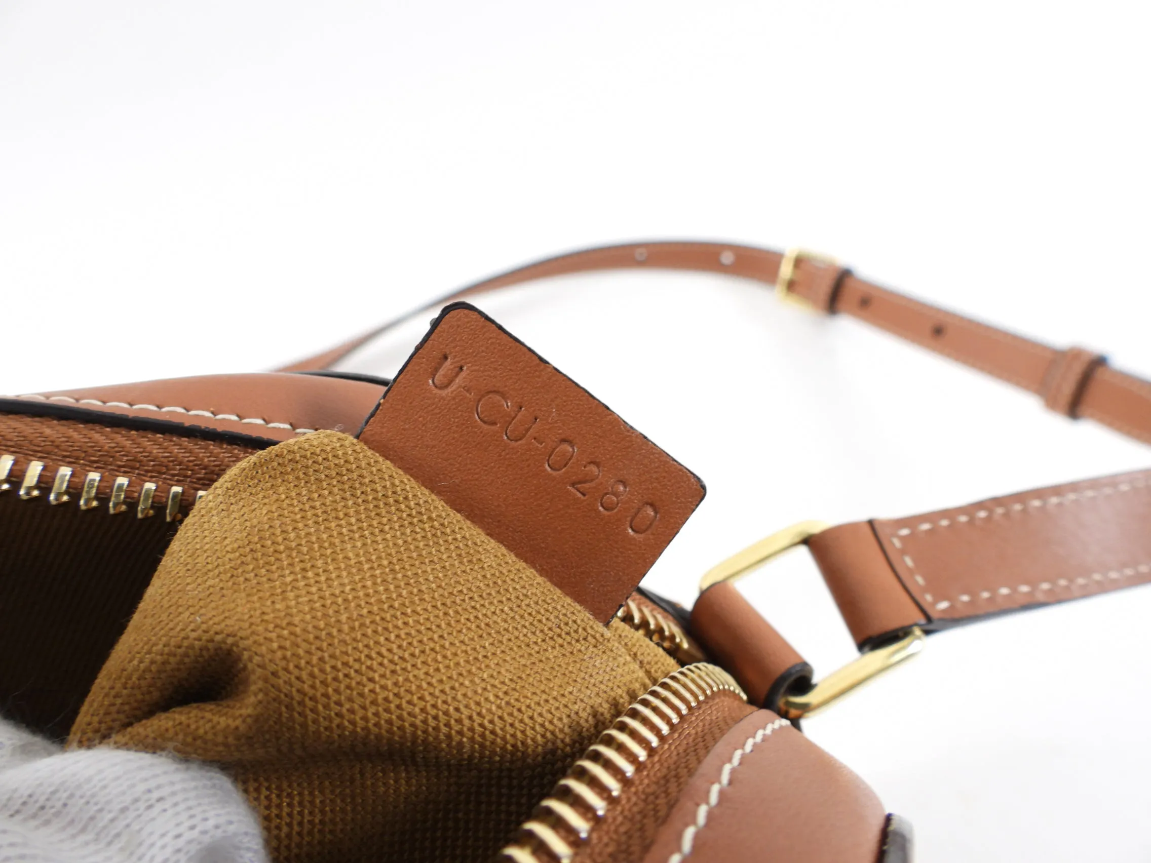 Celine Triomphe Small Coated Canvas Logo Crossbody Bag