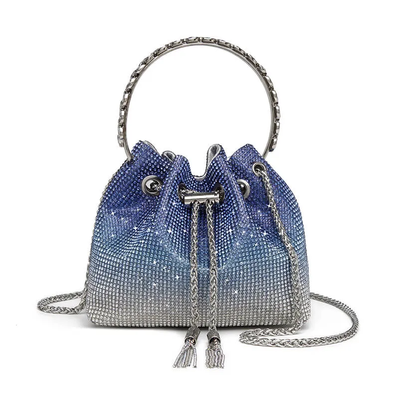 Chain Bag Wedding Crystal Bucket Clutch Bag-Showtown