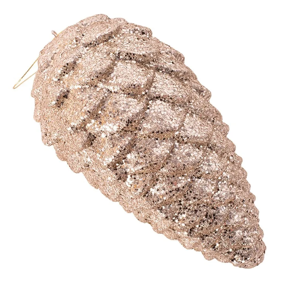 Champagne Gold Polyfoam Pinecone Tree Ornament