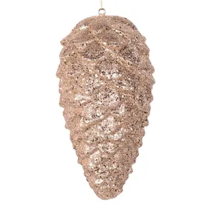 Champagne Gold Polyfoam Pinecone Tree Ornament