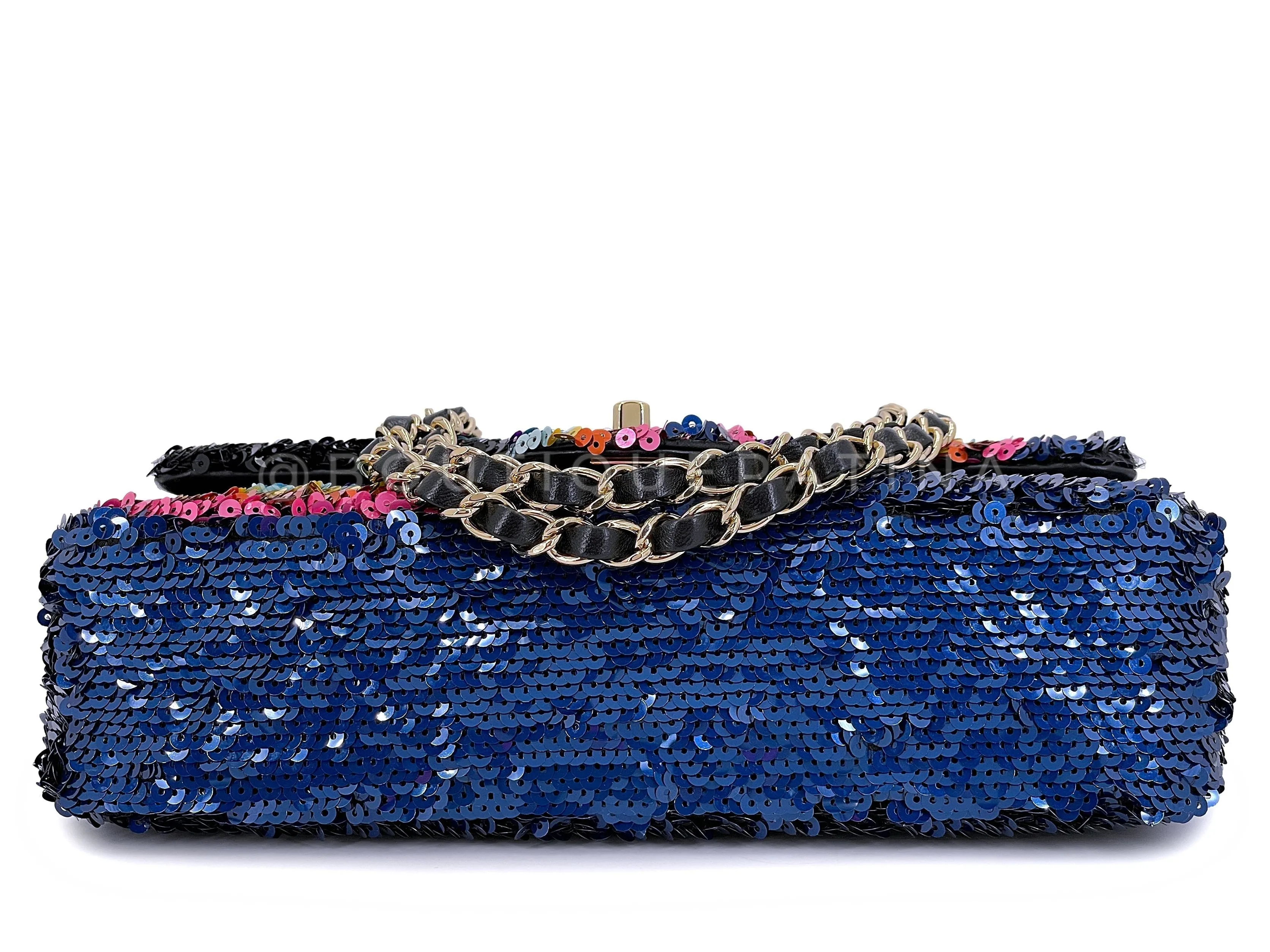 Chanel 21K Rainbow Sequin Medium Flap Bag