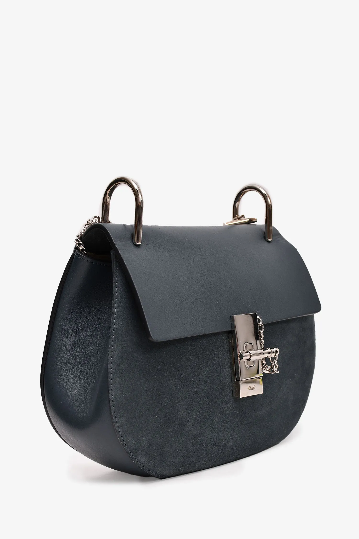 Chloe 2016 Navy Suede/Leather Drew Crossbody