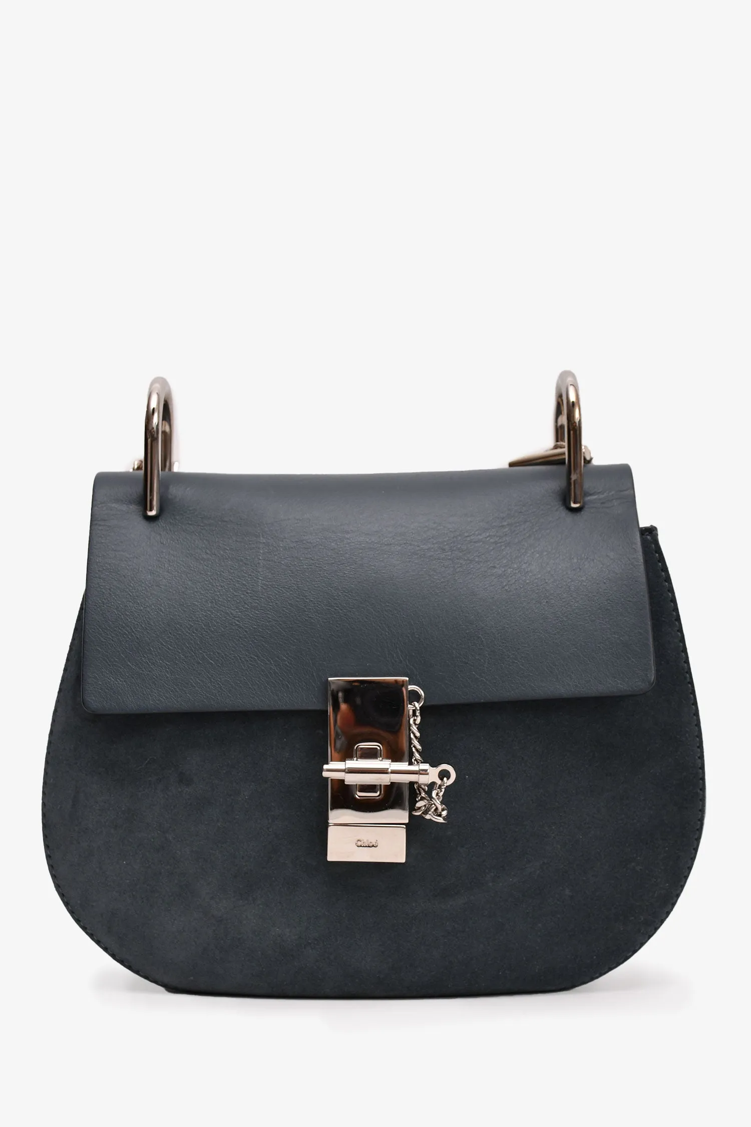 Chloe 2016 Navy Suede/Leather Drew Crossbody