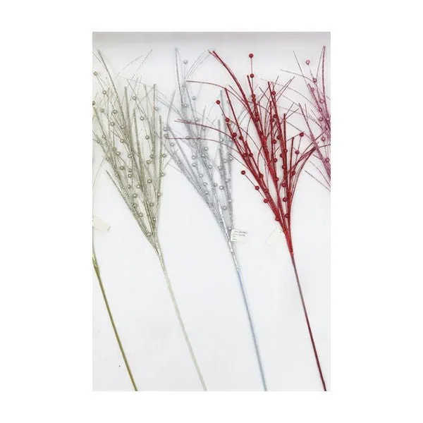 Christmas Artificial Flower Glitter Pick 91cm