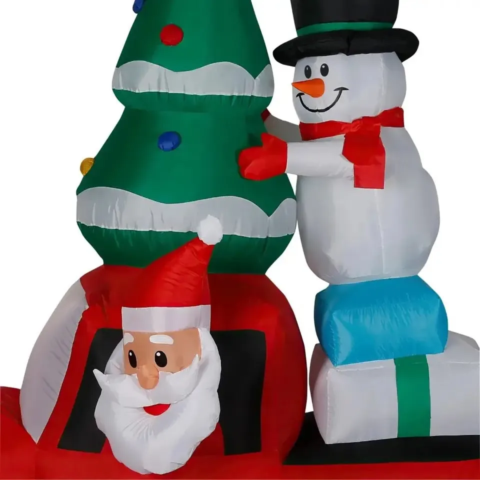Christmas Decoration Inflatable Red Santa Truck