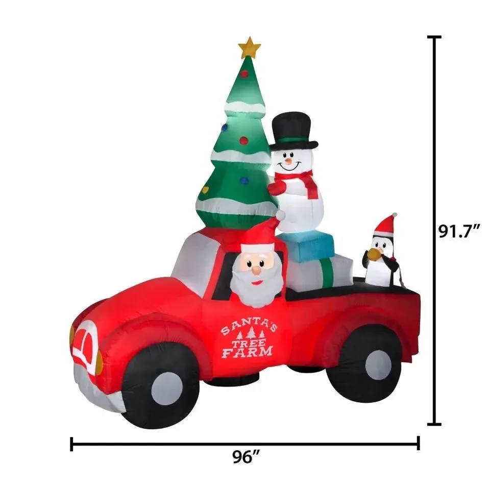 Christmas Decoration Inflatable Red Santa Truck