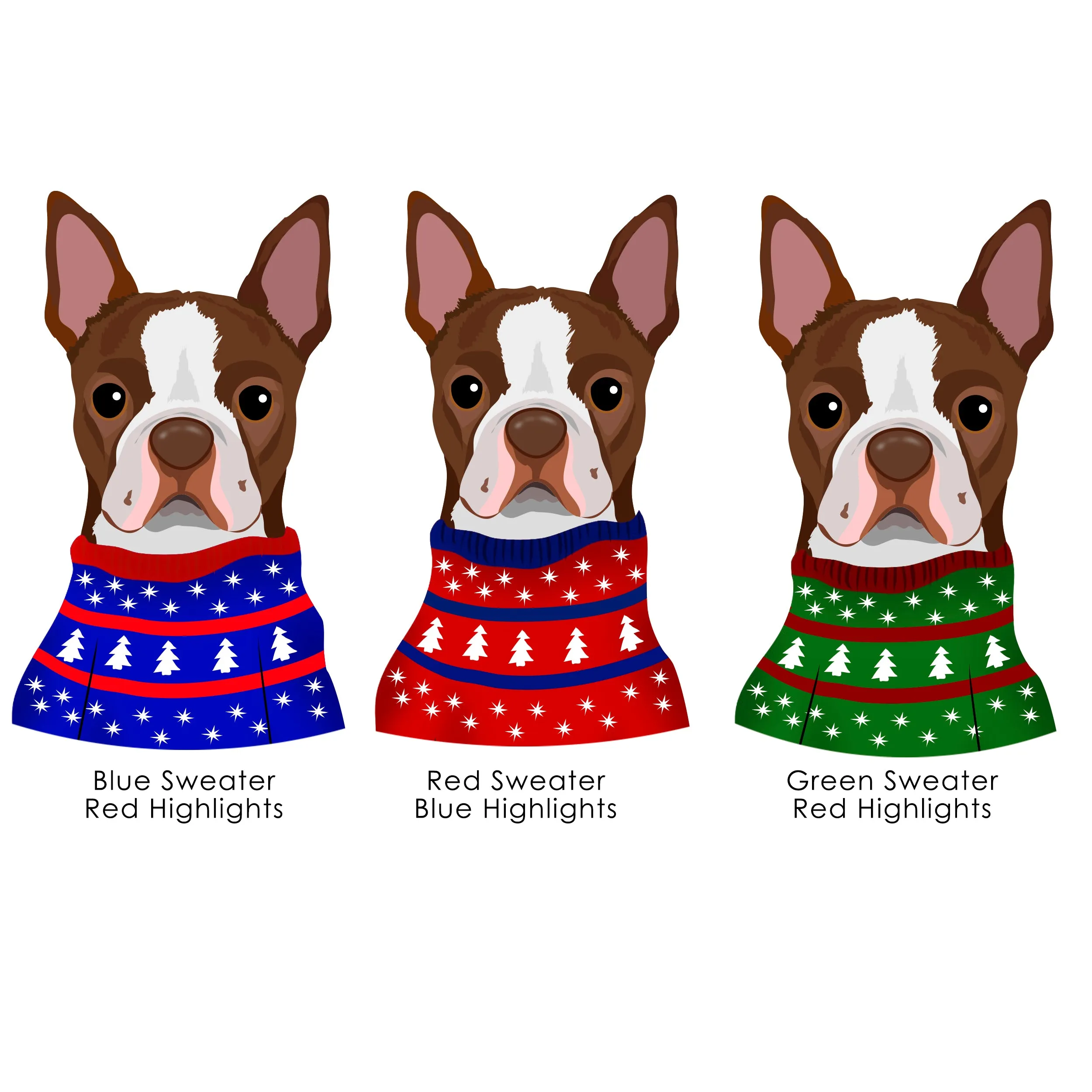Christmas Jumper Dog Hanging Decoration Personalised