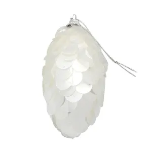 Christmas Ornament - Pearl Styrofoam Pine Corn
