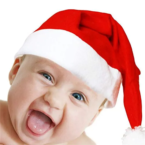 Christmas Santa Cap- Pack of 2- Red Color