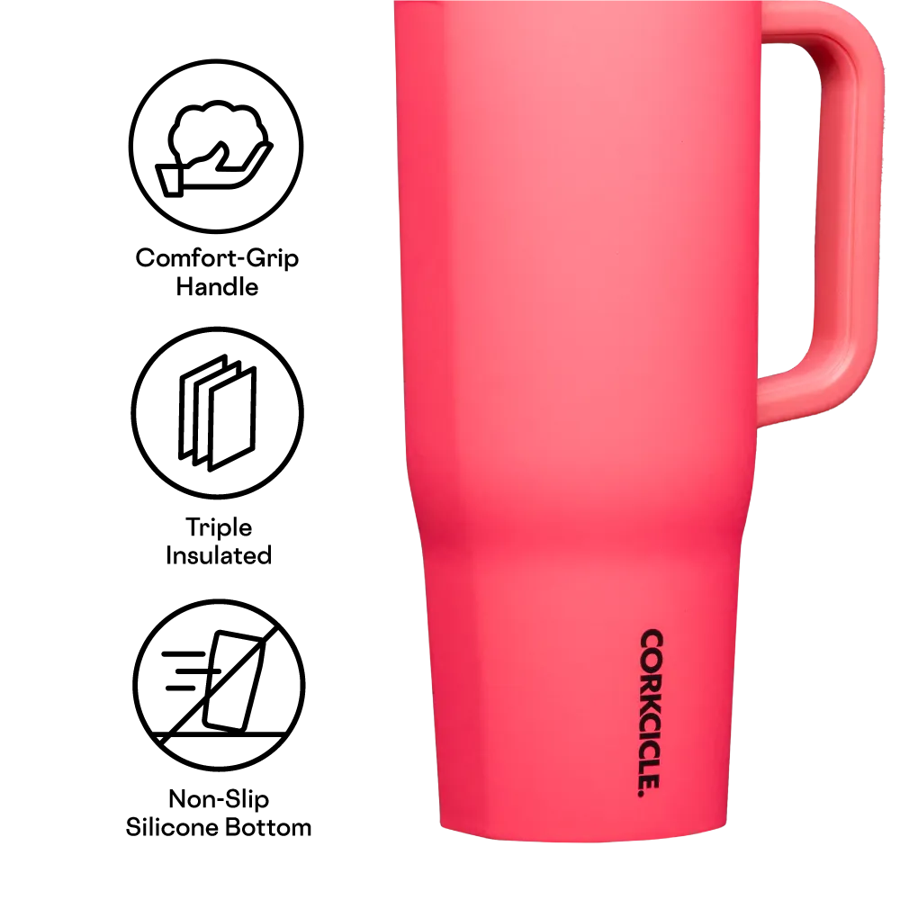 Corkcicle Cruiser Insulated Tumbler With Handle – Paradise Punch – 40oz
