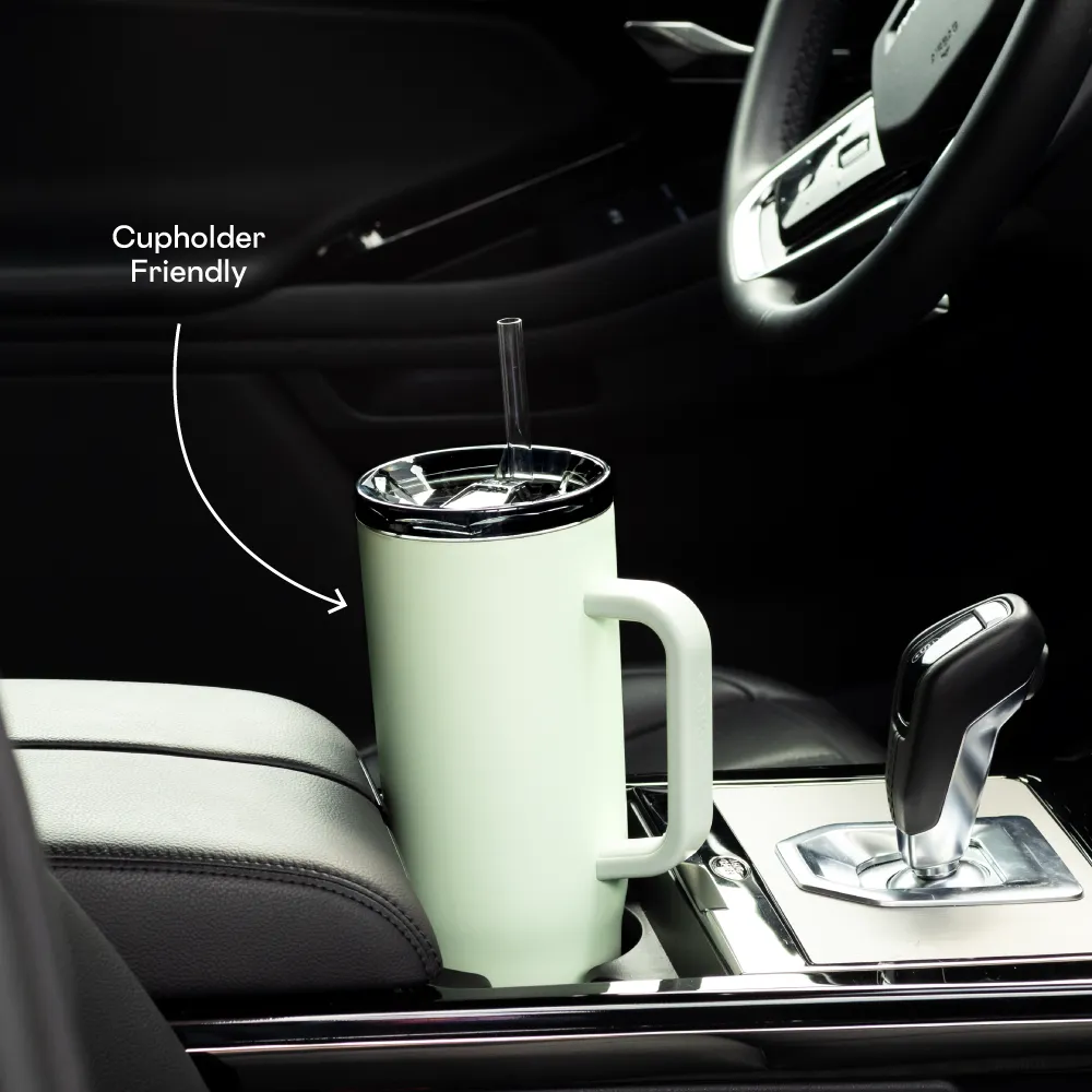 Corkcicle Cruiser Insulated Tumbler With Handle – Sage Mist – 40oz