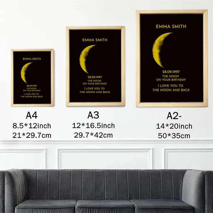 CUSTOM ART REAL MOON PHASE