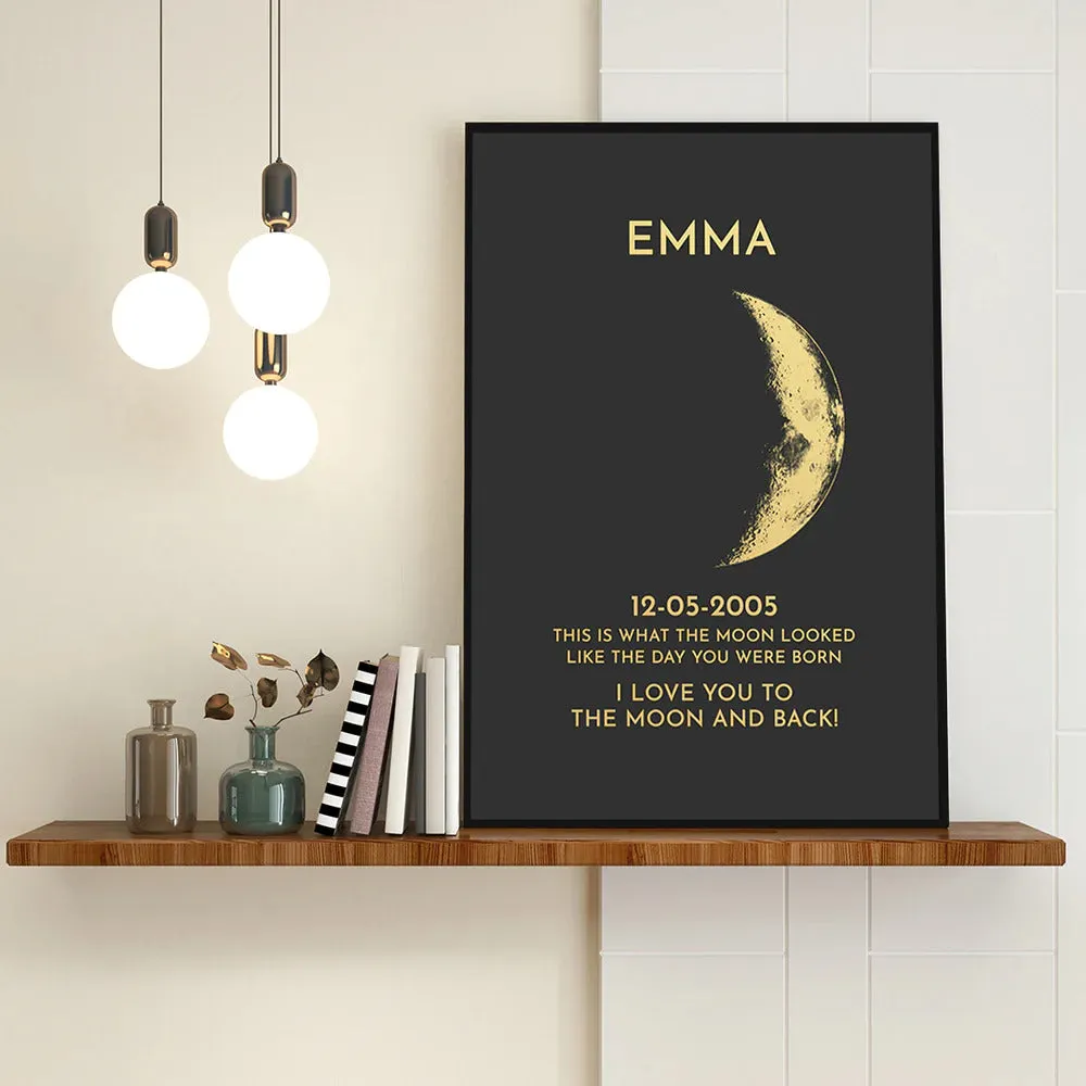 CUSTOM ART REAL MOON PHASE