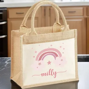 Customised Rainbow Tote Bag - Birthday - Back to School Gift - With Name