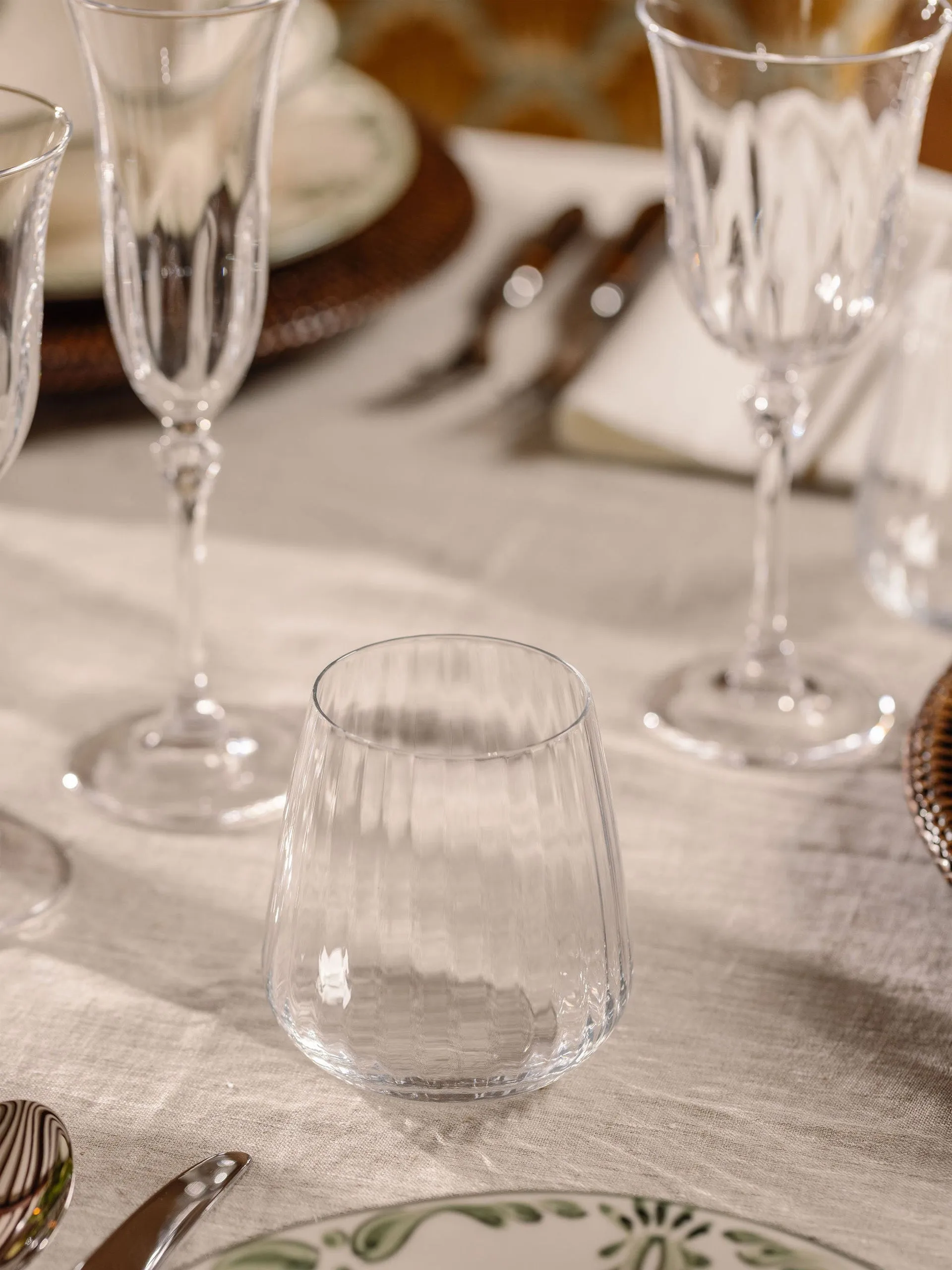 Daphne optic crystal tumblers, set of 6