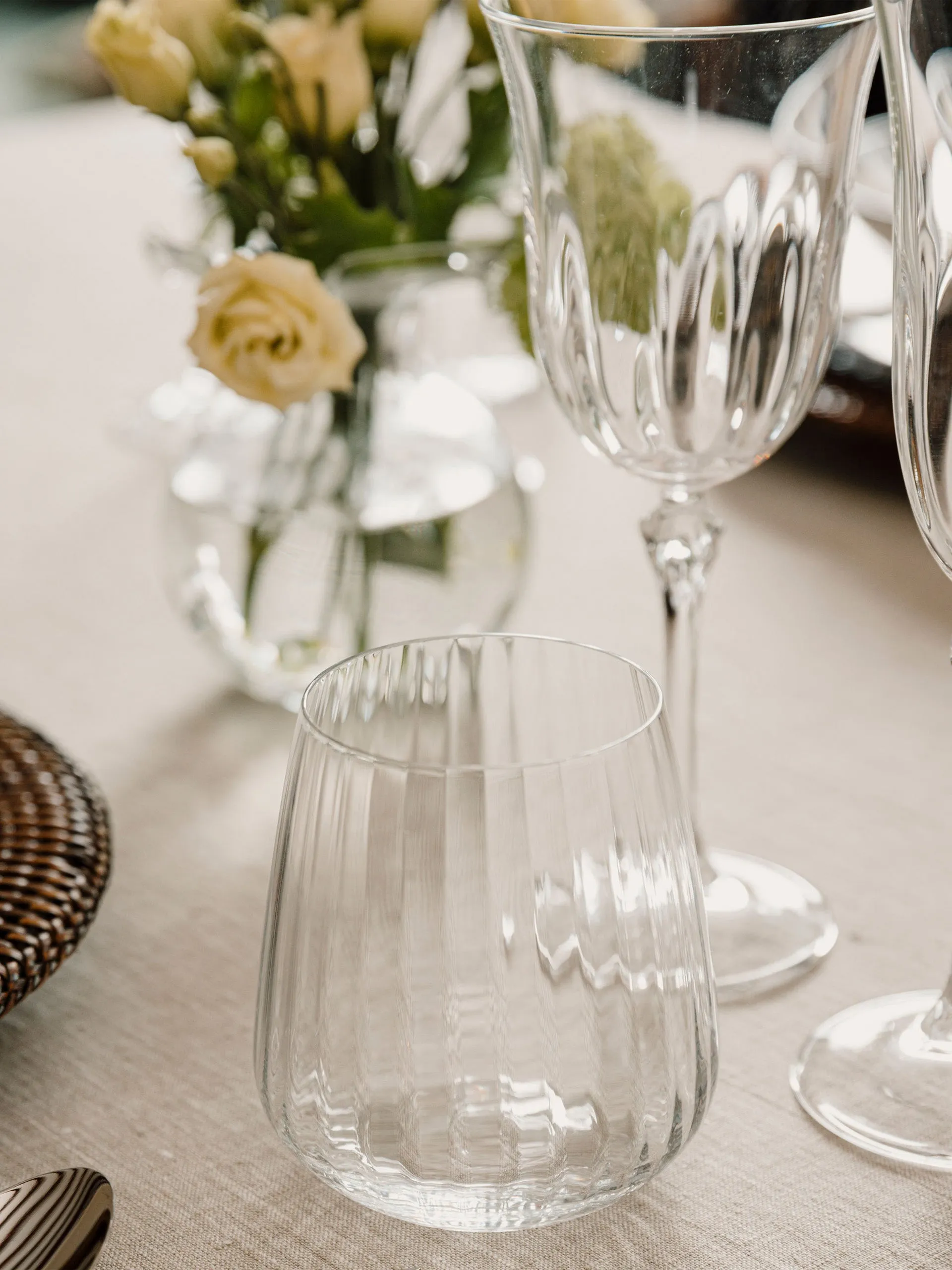 Daphne optic crystal tumblers, set of 6