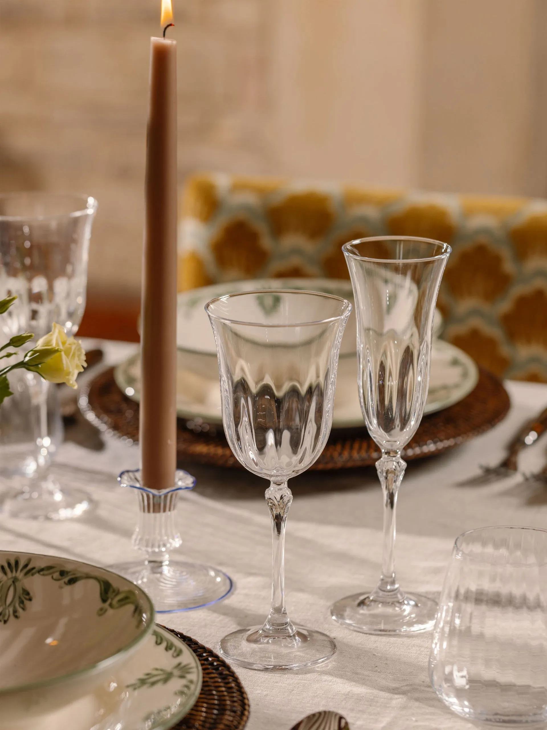 Daphne optic crystal tumblers, set of 6