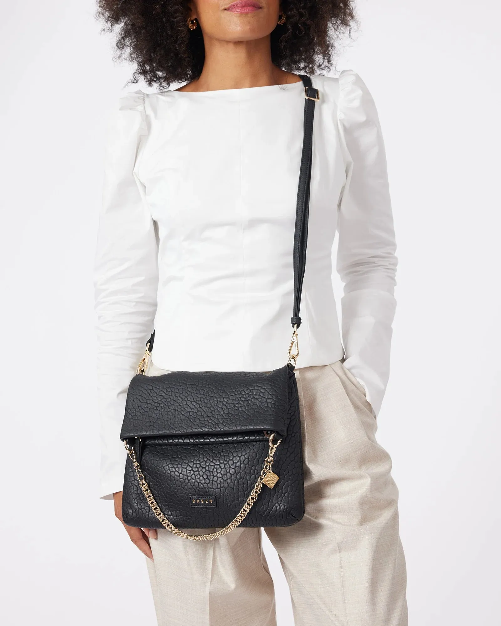 DARIA SHOULDER BAG BLACK BUBBLE