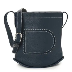 DELVAUX DAILY SURPIQUE BUCKET CROSSBODY IN NAVY