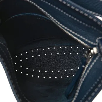 DELVAUX DAILY SURPIQUE BUCKET CROSSBODY IN NAVY