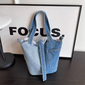Denim Bucket Bag