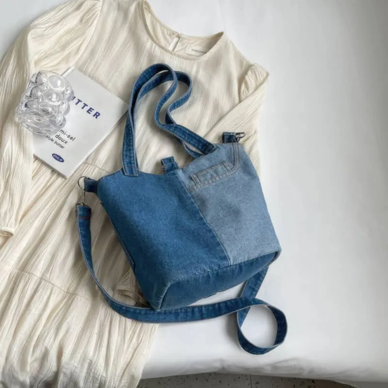 Denim Bucket Bag