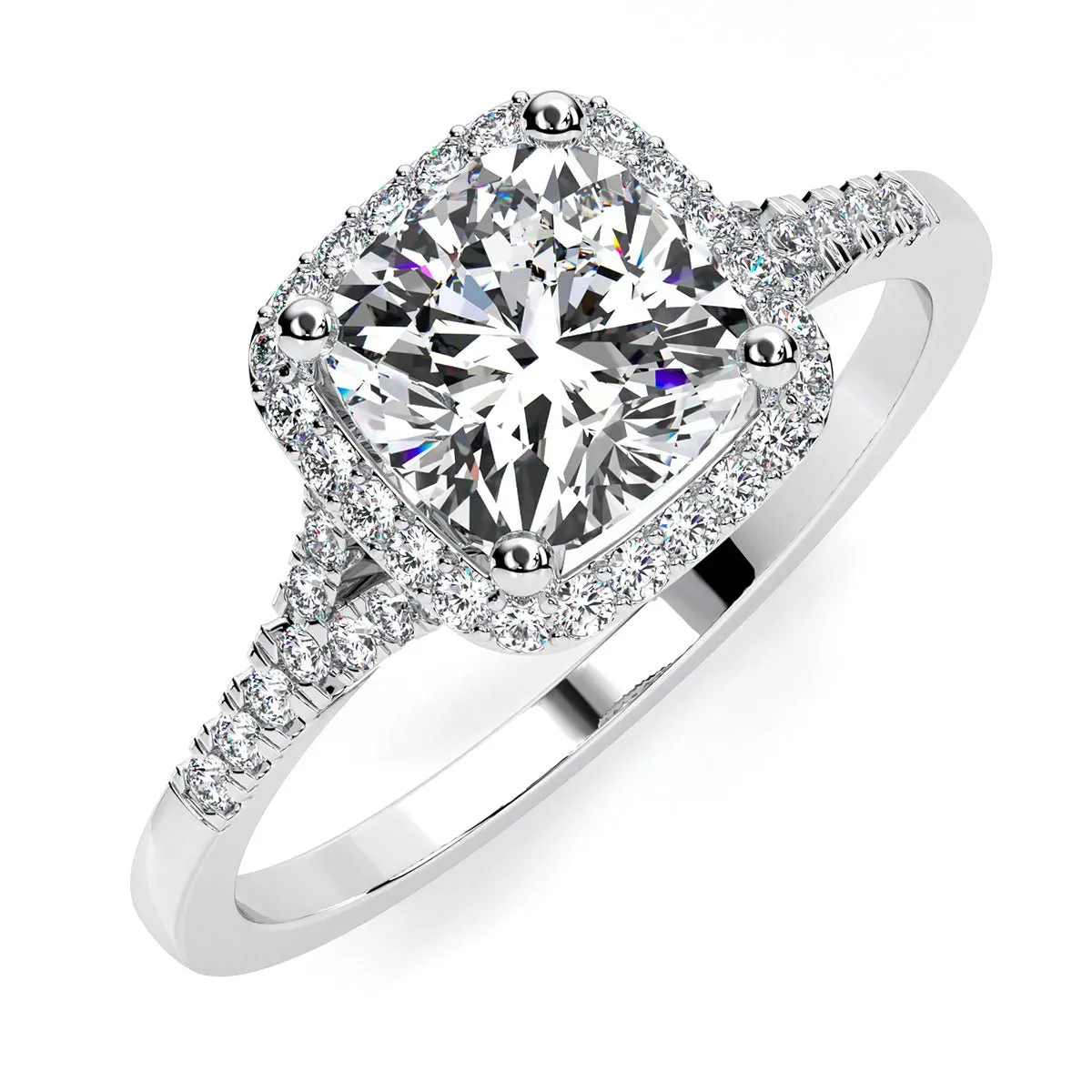 Desert Rose - GIA Natural Emerald Diamond Engagement Ring