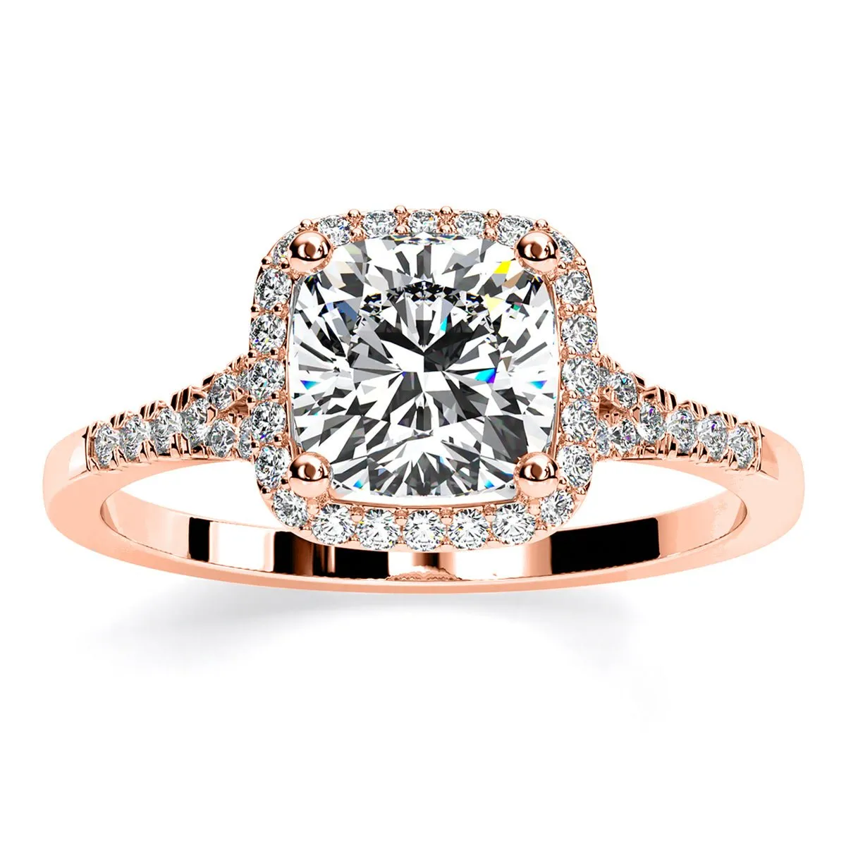 Desert Rose - GIA Natural Emerald Diamond Engagement Ring