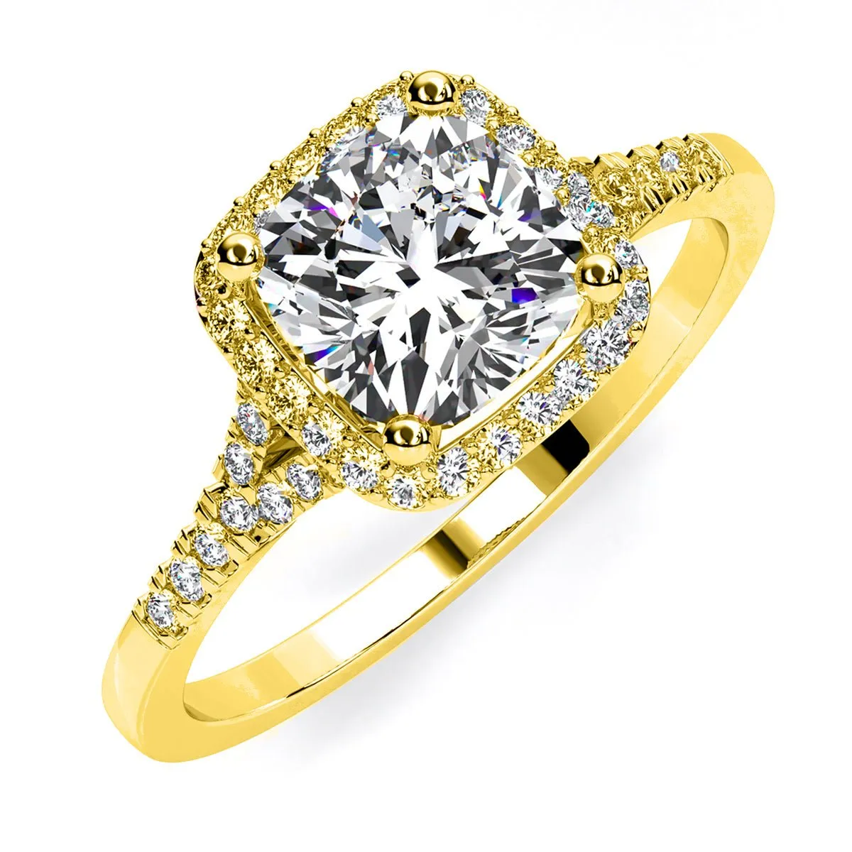 Desert Rose - GIA Natural Emerald Diamond Engagement Ring