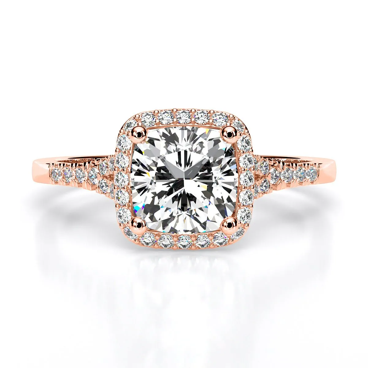Desert Rose - GIA Natural Emerald Diamond Engagement Ring