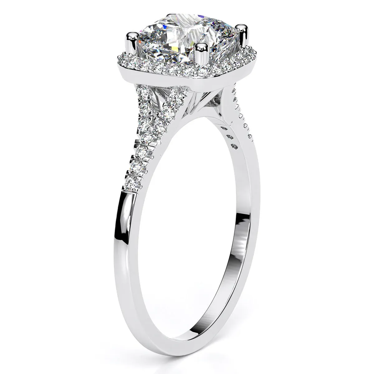 Desert Rose - GIA Natural Emerald Diamond Engagement Ring