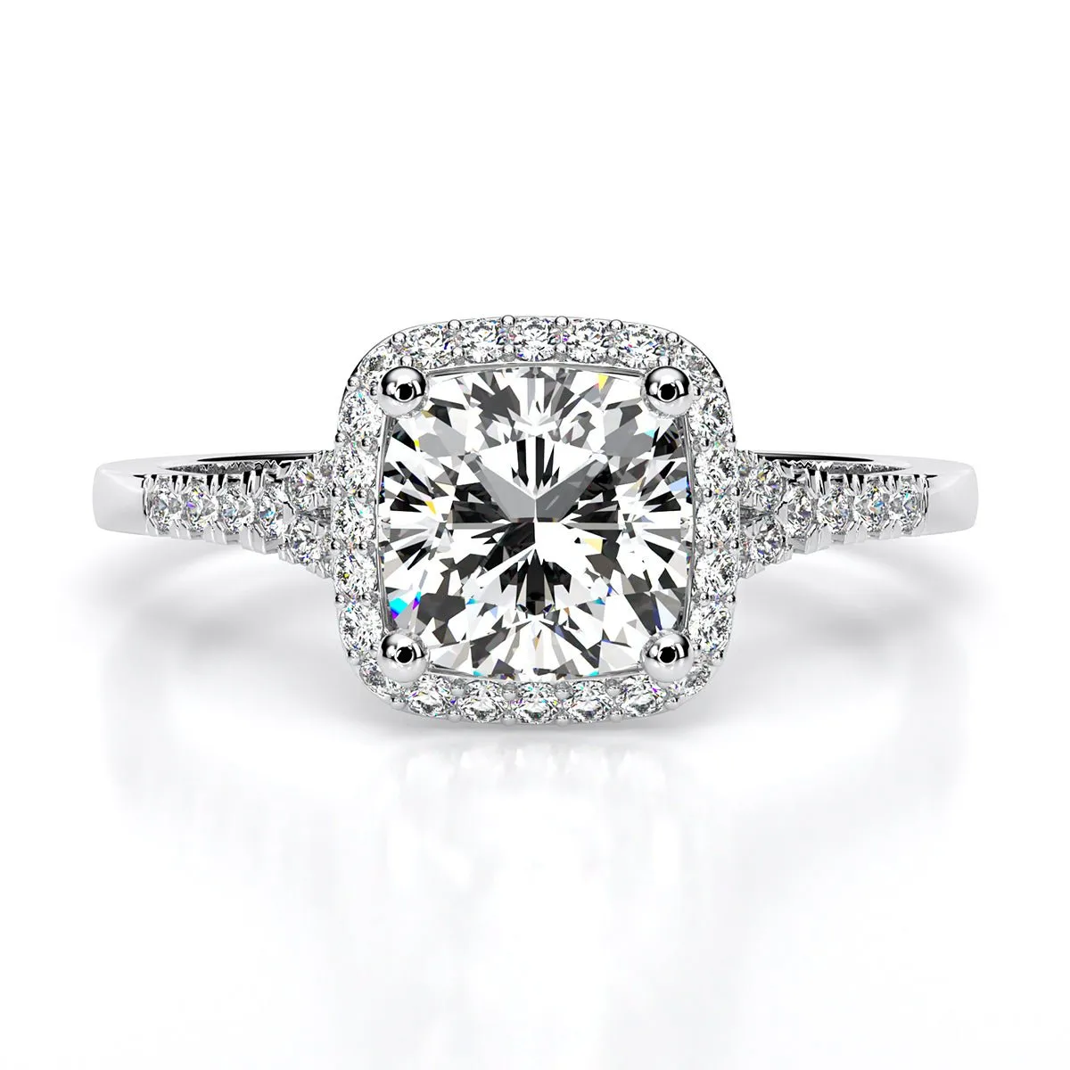 Desert Rose - GIA Natural Emerald Diamond Engagement Ring